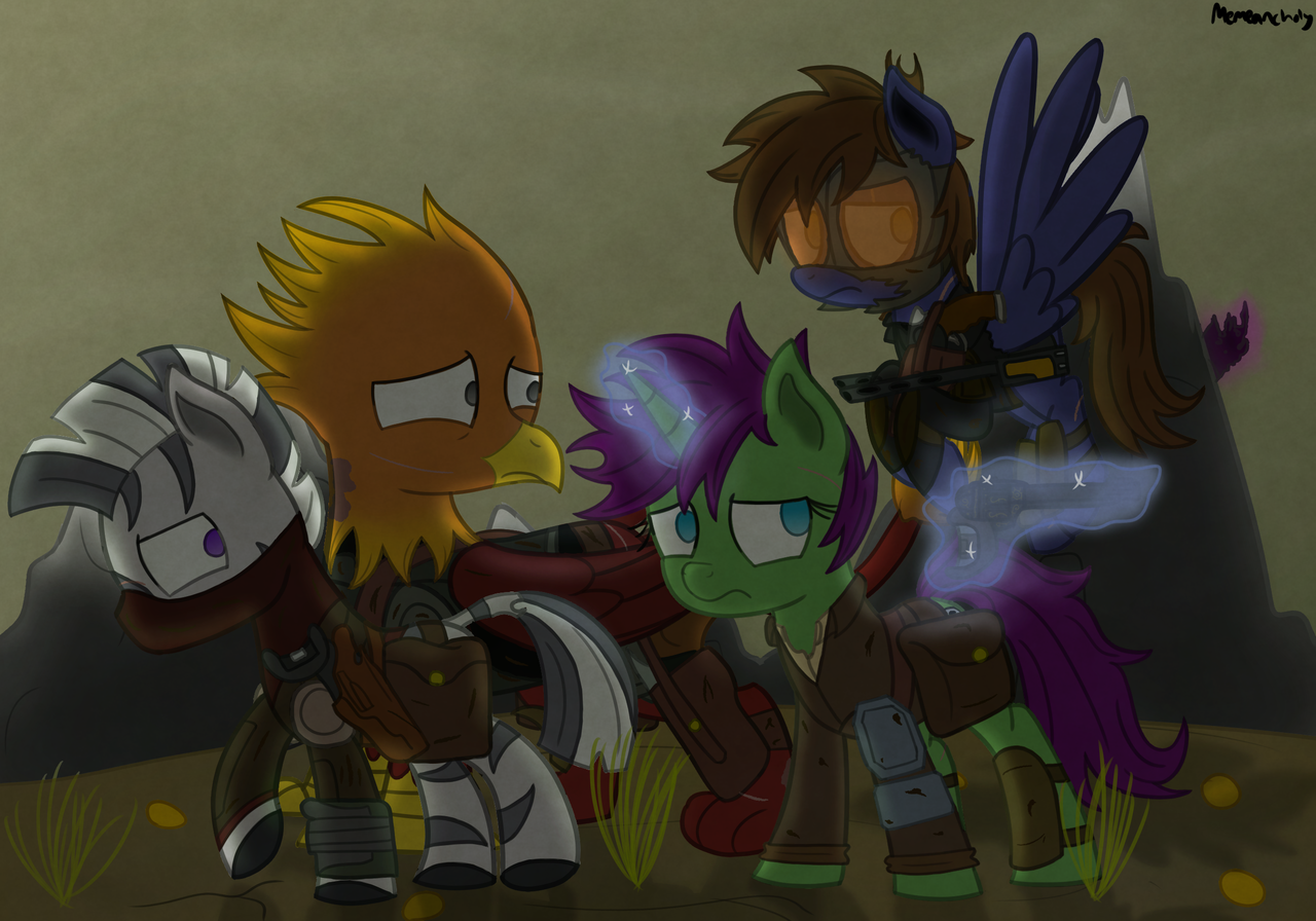 oc:aezar, oc:dauntless, oc:six-shooter, oc:vulcan, griffon, pegasus, pony, ...