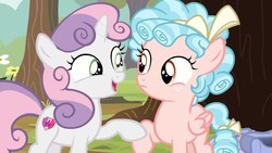 Size: 1280x720 | Tagged: safe, screencap, cozy glow, sweetie belle, pony, g4, marks for effort