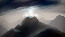 Size: 1920x1080 | Tagged: safe, artist:lexi4, lightning, mountain, no pony, scenery