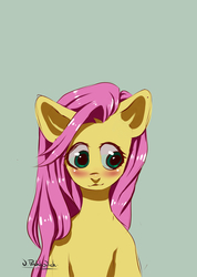 Size: 2280x3200 | Tagged: safe, artist:nikameowbb, fluttershy, pegasus, pony, fluttershy leans in, g4, colored, commission, female, flat colors, high res, mare, solo