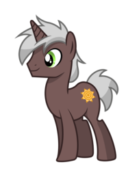 Size: 2600x3200 | Tagged: safe, artist:pizzamovies, oc, oc only, oc:solar drift, pony, unicorn, high res, male, simple background, smiling, solo, stallion, transparent background