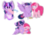 Size: 1009x792 | Tagged: safe, artist:vanillaswirl6, pinkie pie, twilight sparkle, alicorn, earth pony, pony, g4, blushing, boop, bust, chest fluff, duo, ear fluff, female, fluffy, implied lesbian, implied shipping, implied twinkie, impossibly large chest fluff, mare, pomf, quill, scroll, simple background, spread wings, transparent background, twilight sparkle (alicorn), wingboner, wings