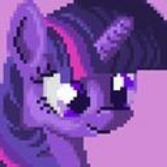 Size: 240x240 | Tagged: safe, artist:quadrog, twilight sparkle, pony, g4, bust, female, mare, pixel art, profile picture, smiling, solo, upscaled