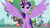 Size: 1280x720 | Tagged: safe, screencap, applejack, twilight sparkle, alicorn, pony, g4, golden oaks library, intro, looking up, opening, sparkles, spread wings, theme song, twilight sparkle (alicorn), wings