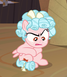 Size: 632x720 | Tagged: safe, edit, edited screencap, screencap, cozy glow, pony, g4, the summer sun setback, cozy glow is best facemaker, cozy glow is not amused, cropped, foal