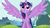 Size: 1280x720 | Tagged: safe, screencap, applejack, twilight sparkle, alicorn, pony, g4, intro, looking up, opening, sparkles, spread wings, theme song, twilight sparkle (alicorn), twilight's castle, wings