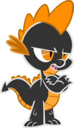 Size: 679x1177 | Tagged: safe, artist:undeadponysoldier, editor:undeadponysoldier, spike, dragon, elements of insanity, g4, assspike, assspike is not amused, crossed arms, male, simple background, solo, spike is not amused, transparent background, unamused, vector
