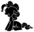 Size: 1094x1037 | Tagged: safe, artist:cheesepuffs, pinkie pie, earth pony, pony, g4, female, mare, monochrome, simple background, sitting, smiling, solo, transparent background