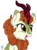 Size: 928x1265 | Tagged: safe, artist:rainbow eevee, autumn blaze, kirin, g4, awwtumn blaze, bust, cute, daaaaaaaaaaaw, female, open mouth, simple background, smiling, solo, transparent background, vector