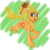 Size: 1024x1024 | Tagged: safe, artist:moonlight37dusk, applejack, earth pony, pony, g4, abstract background, cutie mark, female, floppy ears, happy, mare, open mouth, running, solo, speedpaint available, windswept mane