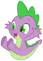 Size: 336x479 | Tagged: safe, artist:php11, spike, dragon, g4, arms in the air, commission, cute, happy, male, open mouth, simple background, solo, spikabetes, transparent background, vector