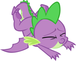 Size: 3855x3107 | Tagged: safe, artist:memnoch, spike, dragon, g4, marks for effort, claws, eyes closed, high res, male, simple background, solo, transparent background, vector, winged spike, wings
