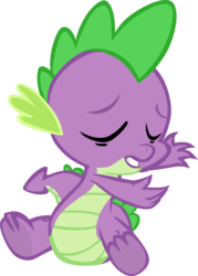 Size: 2663x3710 | Tagged: safe, artist:memnoch, spike, dragon, g4, molt down, eyes closed, high res, male, simple background, sitting, solo, transparent background, vector
