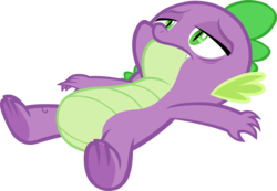 Size: 7396x5111 | Tagged: safe, artist:memnoch, spike, dragon, g4, molt down, male, simple background, solo, tired, tired eyes, transparent background, vector