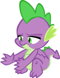 Size: 2741x3537 | Tagged: safe, artist:memnoch, spike, dragon, a trivial pursuit, g4, claws, high res, male, simple background, sitting, solo, spread toes, toes, transparent background, vector, winged spike, wings
