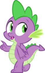 Size: 2210x3572 | Tagged: safe, artist:memnoch, spike, dragon, g4, yakity-sax, high res, male, simple background, solo, transparent background, vector, walking, winged spike, wings