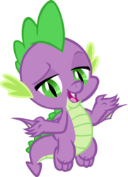 Size: 2482x3419 | Tagged: safe, artist:memnoch, spike, dragon, g4, sweet and smoky, high res, male, simple background, solo, transparent background, vector, winged spike, wings