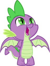 Size: 2828x3687 | Tagged: safe, artist:memnoch, spike, dragon, g4, high res, male, simple background, solo, transparent background, vector, winged spike, wings