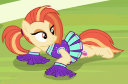 Size: 710x470 | Tagged: safe, screencap, shimmy shake, earth pony, pony, 2 4 6 greaaat, g4, cheerleader, cropped, female, mare, solo