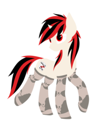 Size: 2150x2776 | Tagged: safe, artist:retro melon, artist:setharu, oc, oc only, oc:blackjack, cyborg, pony, unicorn, fallout equestria, fallout equestria: project horizons, amputee, clothes, cyber legs, cybernetic legs, fanfic, fanfic art, female, high res, hooves, horn, level 1 (project horizons), lineless, mare, prosthetics, simple background, socks, solo, stockings, thigh highs, trace, transparent background