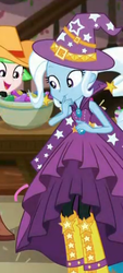 Size: 233x514 | Tagged: safe, screencap, drama letter, trixie, watermelody, costume conundrum, costume conundrum: sunset shimmer, equestria girls, g4, my little pony equestria girls: choose your own ending, cropped, cute, diatrixes, female, rainbow rocks outfit