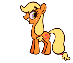 Size: 622x534 | Tagged: safe, artist:littmosa, applejack, earth pony, pony, g4, animated, cute, dancing, female, frame by frame, freckles, hard dance, simple background, smiling, solo, transparent background