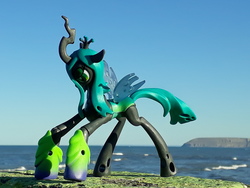 Size: 4128x3096 | Tagged: safe, artist:dingopatagonico, queen chrysalis, changeling, g4, guardians of harmony, irl, misadventures of the guardians, photo, solo, toy