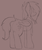 Size: 2400x2868 | Tagged: safe, artist:candel, oc, oc only, oc:candlelight, pegasus, pony, clothes, high res, monochrome, scarf, simple background, sketch, solo