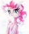 Size: 1700x2000 | Tagged: safe, artist:alexbluebird, pinkie pie, pony, g4, chest fluff, cute, female, glitter, happy, solo, tongue out