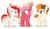 Size: 1149x659 | Tagged: safe, artist:ipandacakes, oc, oc only, oc:fire starter, oc:gala blossom, oc:solar flare, earth pony, pegasus, pony, unicorn, bow, female, filly, hair bow, offspring, parent:big macintosh, parent:cheerilee, parent:fast clip, parent:fire streak, parent:spitfire, parent:sunset shimmer, parents:cheerimac, parents:sunsetstreak, simple background, transparent background