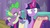 Size: 1920x1080 | Tagged: safe, screencap, spike, twilight sparkle, alicorn, dragon, pony, a trivial pursuit, g4, claws, magic, saddle bag, scroll, twilight sparkle (alicorn), winged spike, wings