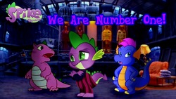 Size: 1280x720 | Tagged: safe, master kenbroath gilspotten heathspike, spike, spike (g1), g1, g3, g4, generational dragondox, lazytown, link in source, meme, parody of a parody, we are number one, youtube link