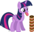 Size: 1652x1567 | Tagged: safe, artist:anime-equestria, twilight sparkle, alicorn, pony, g4, cute, donut, female, food, happy, mare, mouth hold, simple background, solo, stacking, transparent background, twiabetes, twilight sparkle (alicorn), vector