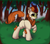 Size: 2542x2225 | Tagged: safe, artist:hitbass, autumn blaze, kirin, awwtumn blaze, blazebutt, butt, cute, featureless crotch, female, forest, looking at you, looking back, looking back at you, mare, plot, raised leg, raised tail, smiling, solo, tail, underhoof