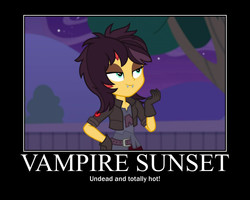 Size: 750x600 | Tagged: safe, sunset shimmer, costume conundrum, costume conundrum: sunset shimmer, equestria girls, g4, my little pony equestria girls: choose your own ending, motivational poster, vampire shimmer