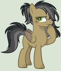 Size: 558x654 | Tagged: safe, artist:nocturnal-moonlight, oc, oc only, pegasus, pony, base used, female, heterochromia, mare, offspring, parent:daring do, parent:doctor caballeron, parents:daballeron, simple background, solo, transparent background