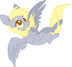 Size: 7657x7207 | Tagged: safe, artist:belka-sempai, derpy hooves, pegasus, pony, g4, absurd resolution, chest fluff, female, flying, mare, simple background, smiling, solo, spread wings, transparent background, wings