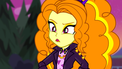 Size: 1902x1078 | Tagged: safe, screencap, adagio dazzle, equestria girls, equestria girls series, g4, sunset's backstage pass!, spoiler:eqg series (season 2), clothes, female, jacket, music festival outfit, outdoors, solo