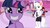 Size: 1280x720 | Tagged: safe, edit, edited screencap, screencap, rarity, twilight sparkle, oc, oc:dr. wolf, pony, unicorn, anthro, g4, lesson zero, female, grin, male, mare, smiling, starry eyes, unicorn twilight, wingding eyes