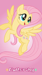 Size: 1024x1820 | Tagged: safe, fluttershy, pony, g4, official, china, cute, female, fluttershy month, phone wallpaper, shyabetes, solo
