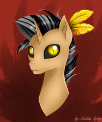 Size: 2500x3000 | Tagged: safe, artist:aselita selter, oc, oc only, oc:azelf, pony, unicorn, bust, high res, looking at you, portrait, solo