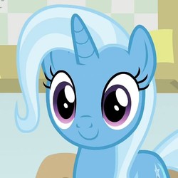 Size: 720x720 | Tagged: safe, screencap, trixie, pony, unicorn, a horse shoe-in, g4, cropped, cute, diatrixes, female, mare, smiling, solo
