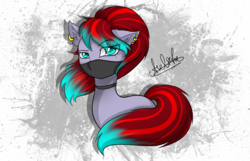 Size: 2800x1800 | Tagged: safe, alternate version, artist:aselita selter, oc, oc only, earth pony, pony, shackles, solo