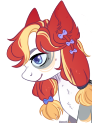 Size: 1213x1611 | Tagged: safe, artist:liannell, oc, oc only, pony, bags under eyes, bust, female, mare, portrait, simple background, solo, transparent background
