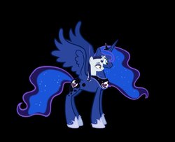 Size: 993x805 | Tagged: safe, artist:theunknowenone1, moonlight raven, princess luna, alicorn, pony, unicorn, g4, 1000 hours in ms paint, fusion, we have become one