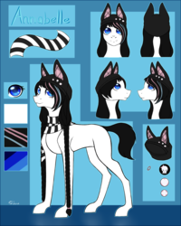 Size: 3200x4000 | Tagged: safe, artist:shkura2011, oc, oc only, oc:annabelle, earth pony, pony, clothes, female, mare, reference sheet, scarf, solo