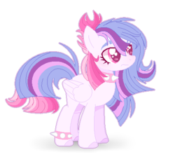 Size: 482x431 | Tagged: safe, artist:6-fingers-lover, artist:selenaede, oc, oc only, oc:heartbeat, pegasus, pony, base used, choker, female, magical lesbian spawn, mare, offspring, parent:rainbow dash, parent:twilight sparkle, parents:twidash, simple background, solo, spiked choker, transparent background