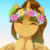 Size: 700x700 | Tagged: artist needed, safe, oc, oc only, oc:princess silvanus, alicorn, pony, alicorn oc, brown mane, cute, eyes closed, female, floral head wreath, flower, flower in hair, mare, solo