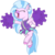 Size: 4688x4688 | Tagged: safe, artist:besttubahorse, silverstream, classical hippogriff, hippogriff, g4, cheering, cheerleader, cheerleader outfit, cheerleader silverstream, clothes, cute, diastreamies, eyes closed, jumping, pom pom, simple background, transparent background, vector