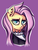 Size: 2284x2993 | Tagged: safe, artist:coco-drillo, fluttershy, pegasus, pony, fake it 'til you make it, g4, my little pony: friendship is magic, annoyed, bored, bust, edgy, female, fluttergoth, goth, high res, portrait, solo, unimpressed